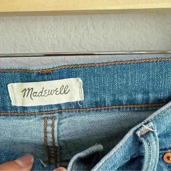 Madewell The Perfect Vintage High Rise Distressed Raw Hem Jeans Women’s Size 31 - Picture 14 of 14